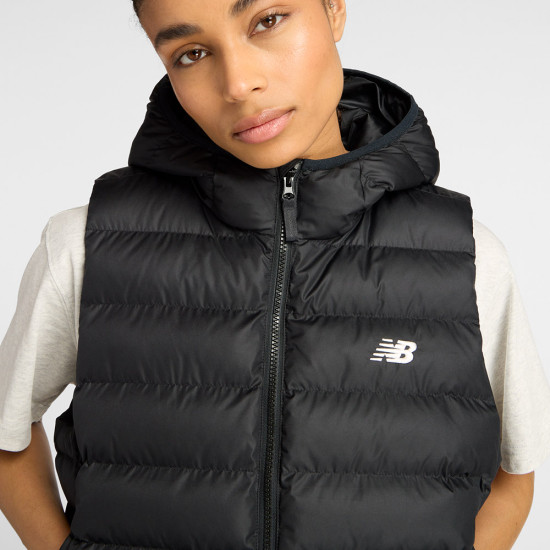 New Balance Γυναικείο αμάνικο μπουφάν Hooded Puffer Vest